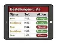 Live-Bestellverwaltung